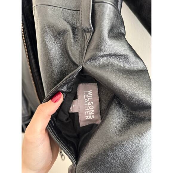 WILSON'S LEATHER Genevieve Faux Fur Belted Trench Jacket Size Large - Picture 8 of 10